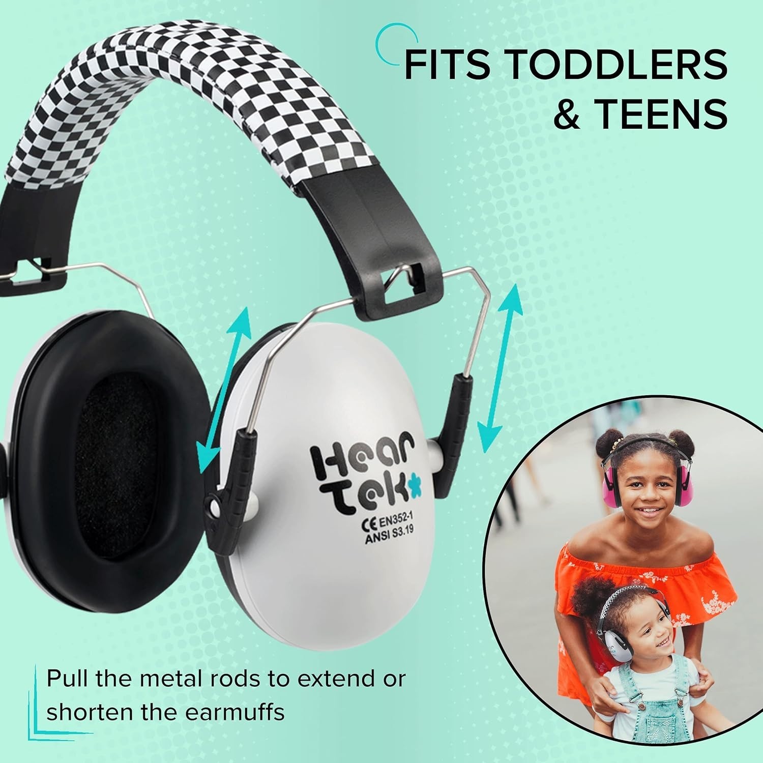 Comfortable Active Noise Cancelling Earmuffs for Kids & Adults – Adjustable Fit
