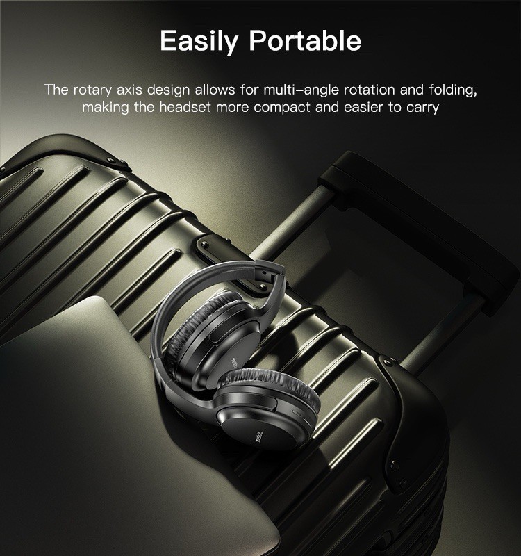 Bluetooth Wireless Headphones, 40mm, Foldaway, Black, 3.5mm Jack