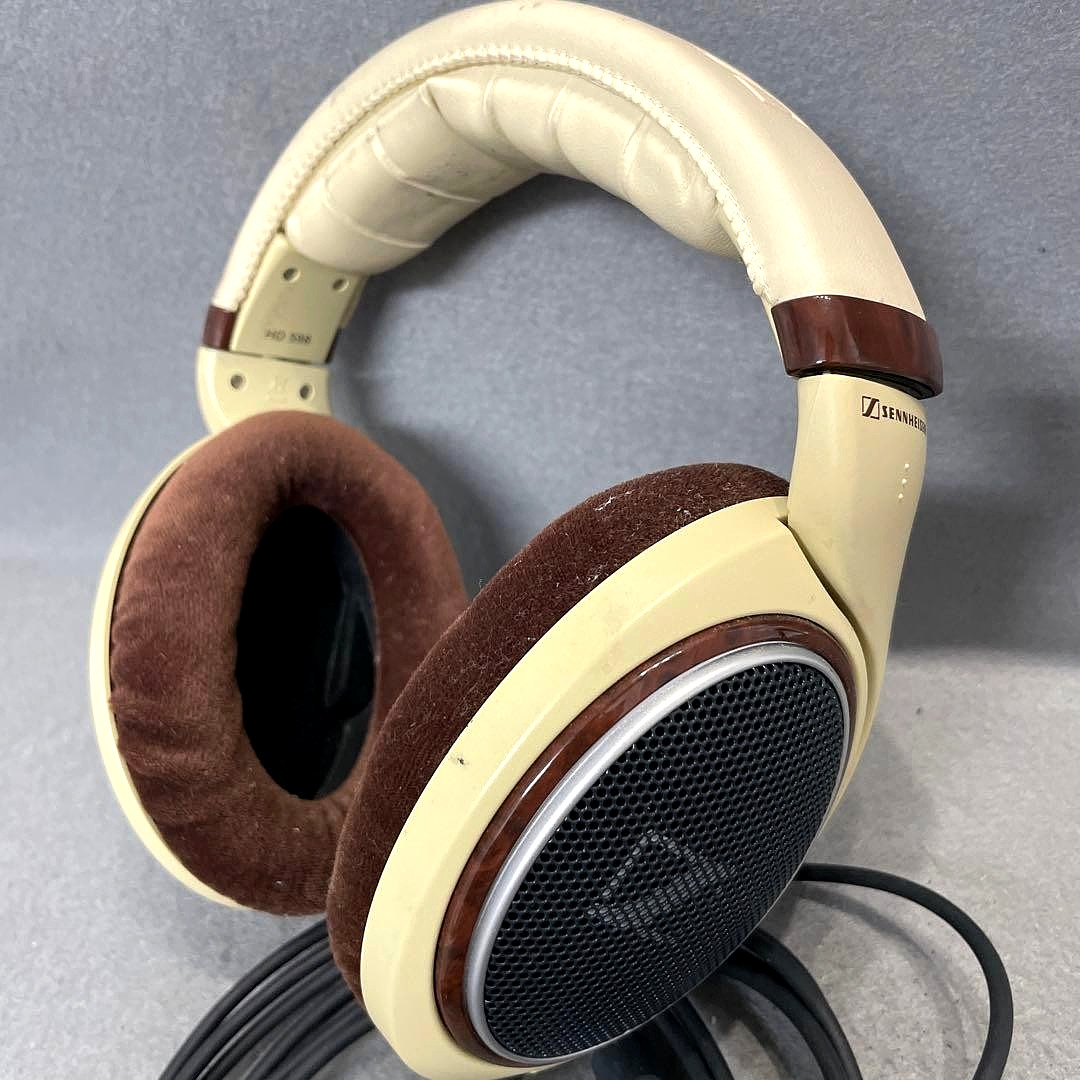 Sennheiser HD 598 Open Back Headphones Cream Ivory Pudding Model Tested – JAPAN