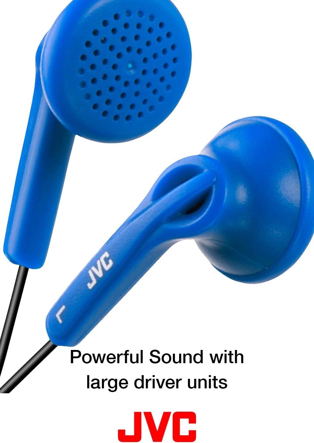 Comfortable In-Ear Earbud Headphones for Music & Calls – 3.28ft Cord, Black