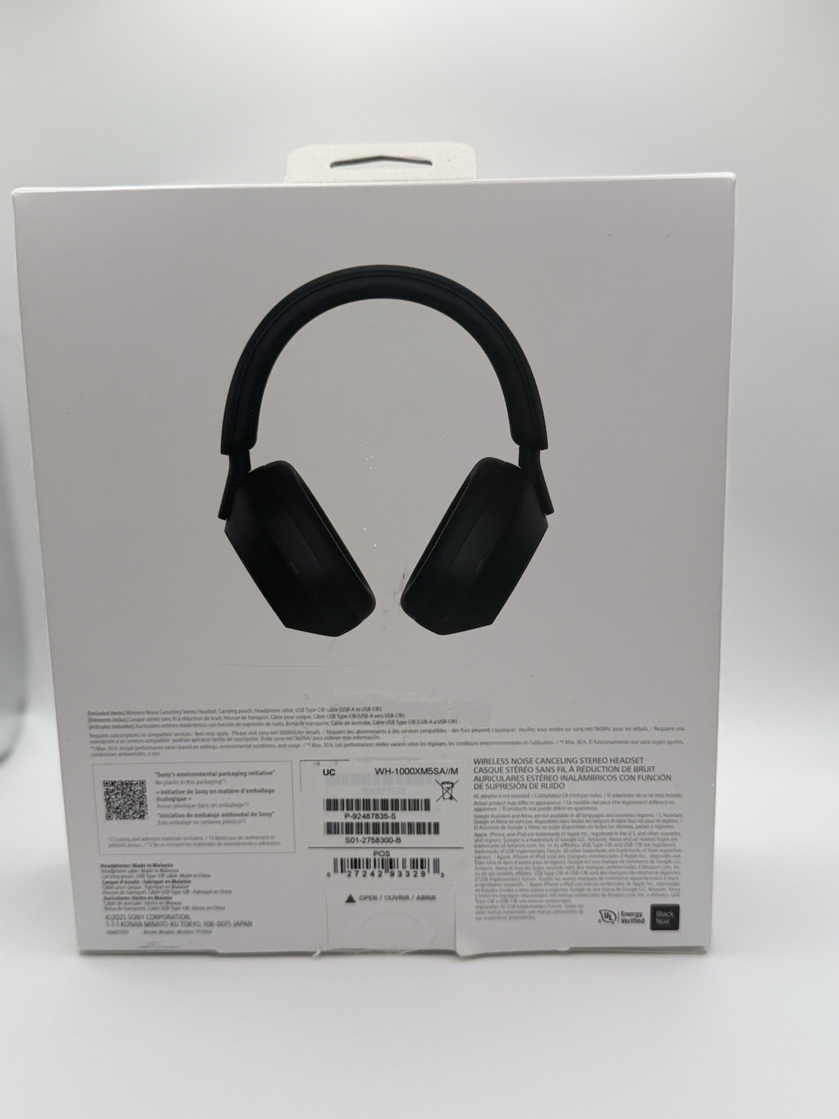 Sony WH-1000XM5 Wireless Noise Canceling Headphones – Black – Open Box