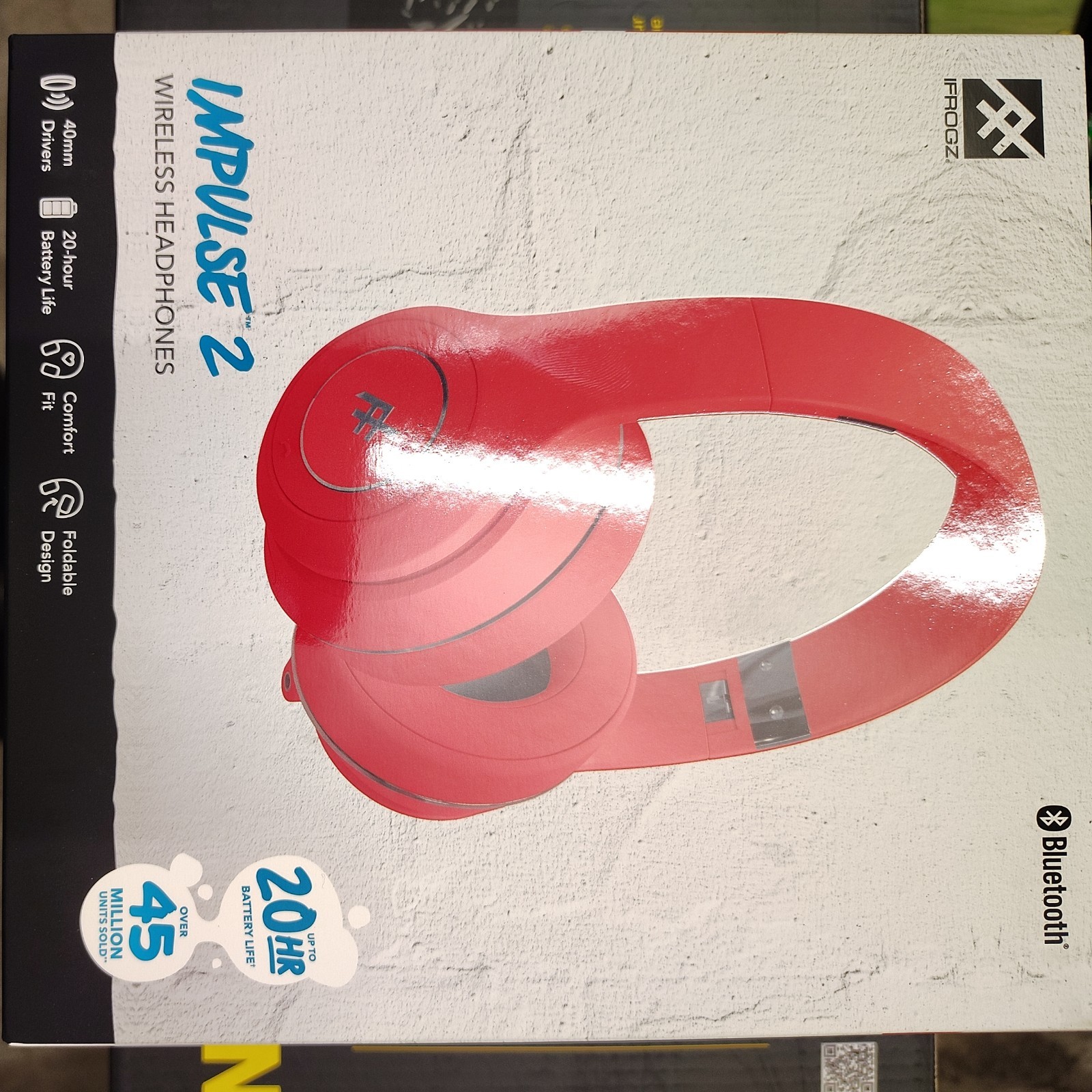 iFrogz Impulse 2 Wireless – Premium Headphones Long Battery Life Integrated Mic