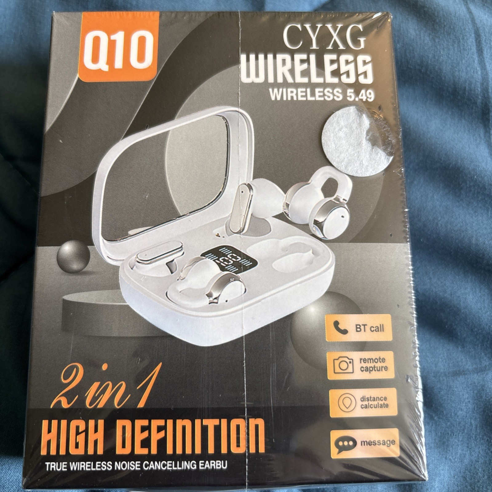 CYXG Wireless Q10 2in1 High Definition Noise Canceling Earbuds Beige