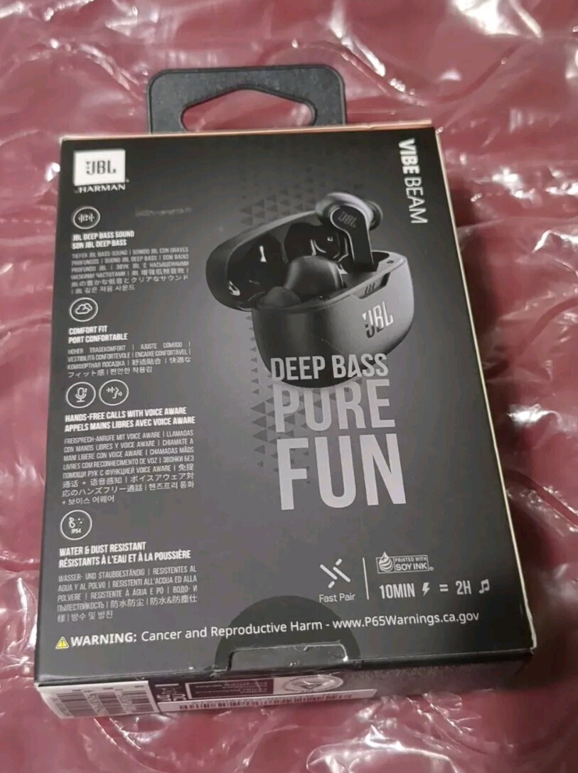 New Unopened Wave Beam In-Ear True Wireless Earbuds IP54 and IPX2 – Sealed