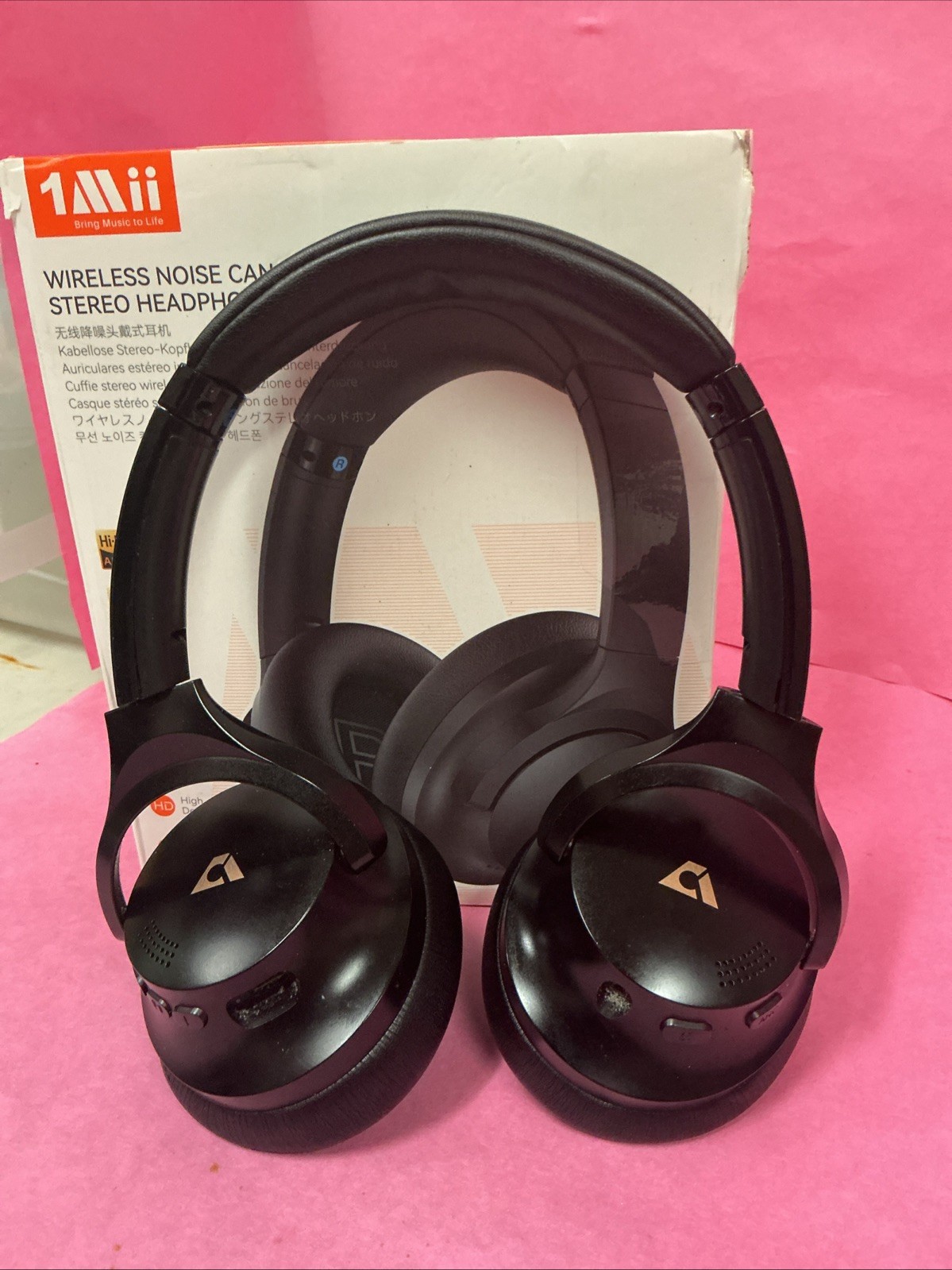 1Mii Y8+ Noise Cancelling Headphones Bluetooth 6.0, Wireless LDAC Hi-Res Audio,