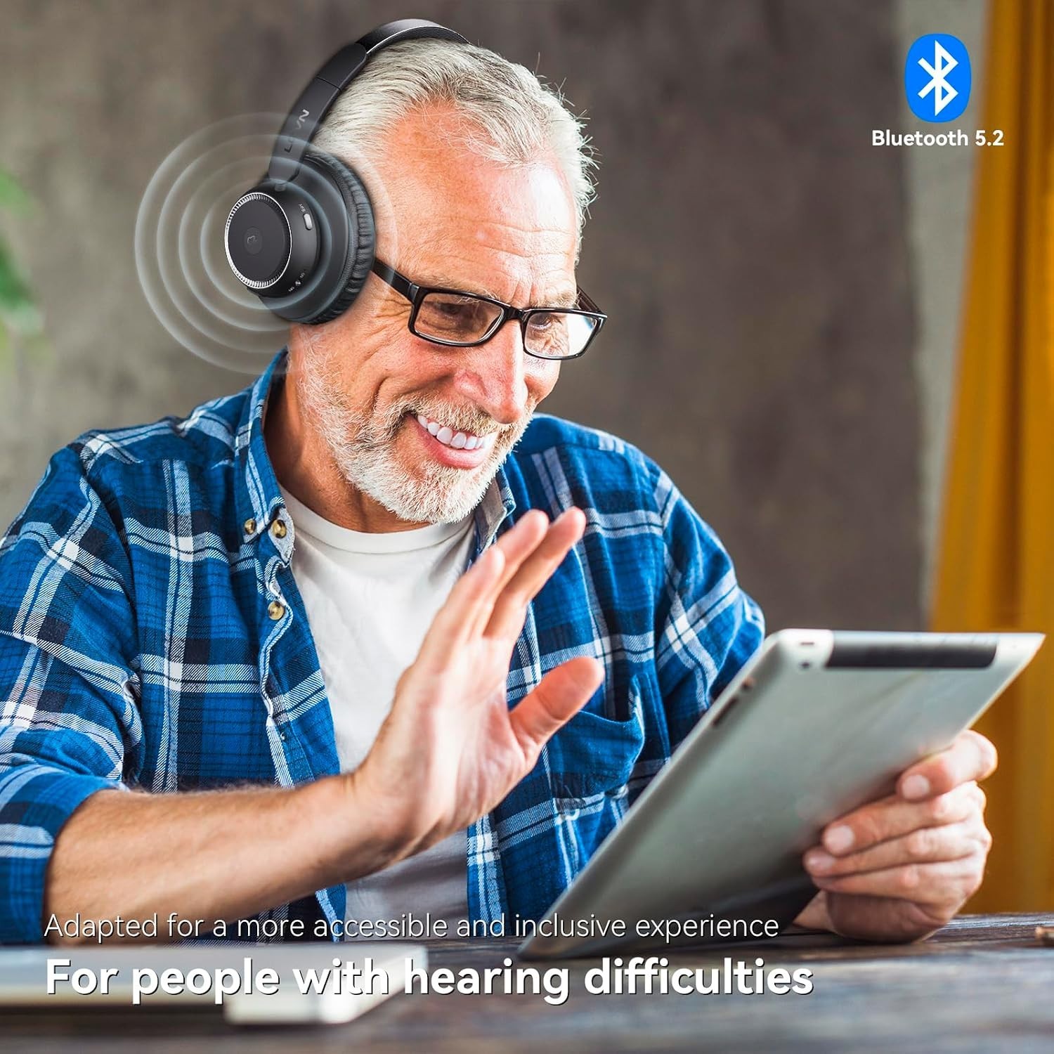 Private Listening Experience: Wireless TV Headphones for Hearing-Impaired Users