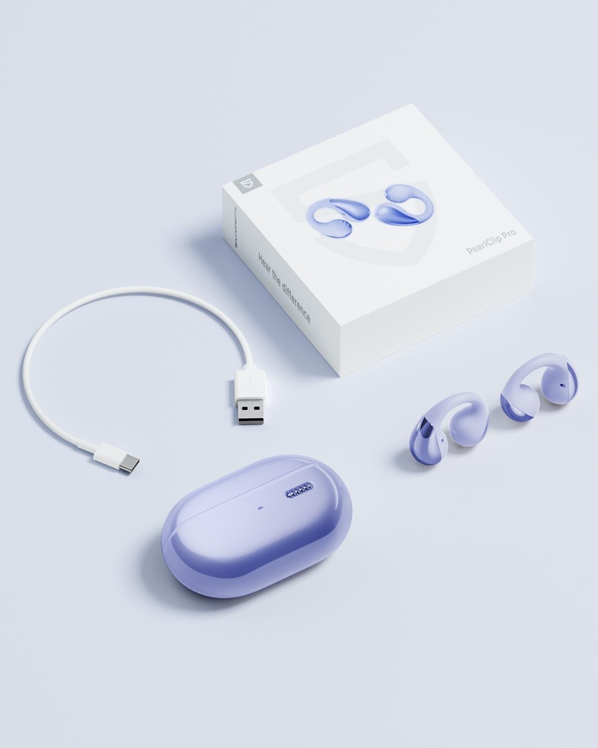 New Soundpeats Pearl Clip Pro Bluetooth 6.0 with Mic, IPX5 Waterproof Headphones