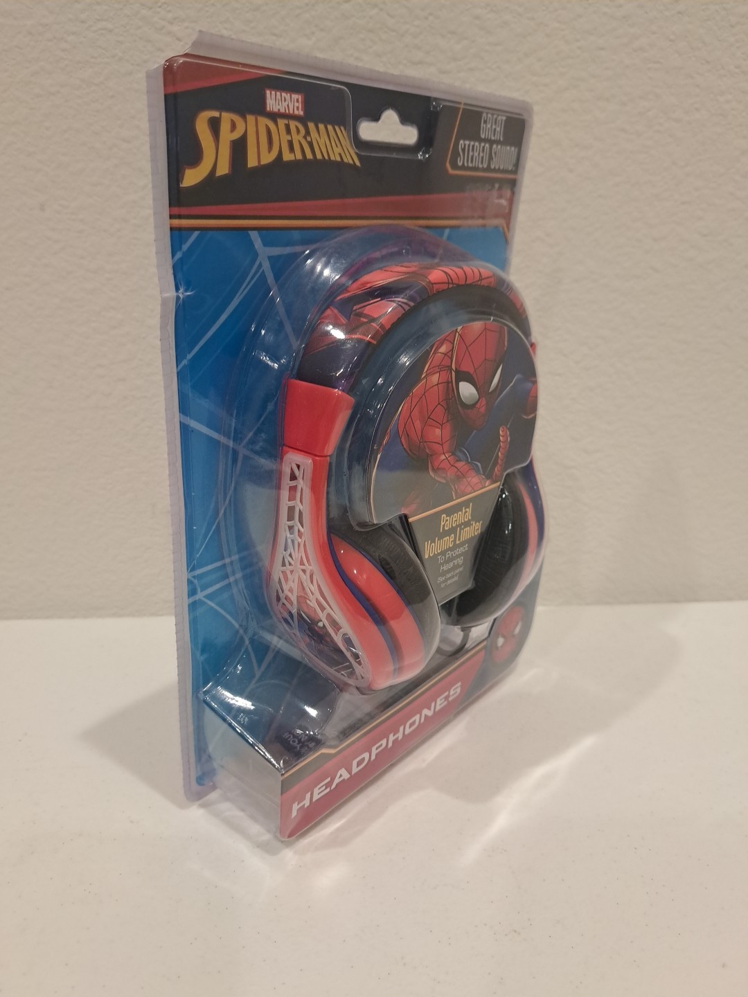 Marvel Spider-Man Kids Headphones, Adjustable Headband, Parental Volume Limiter