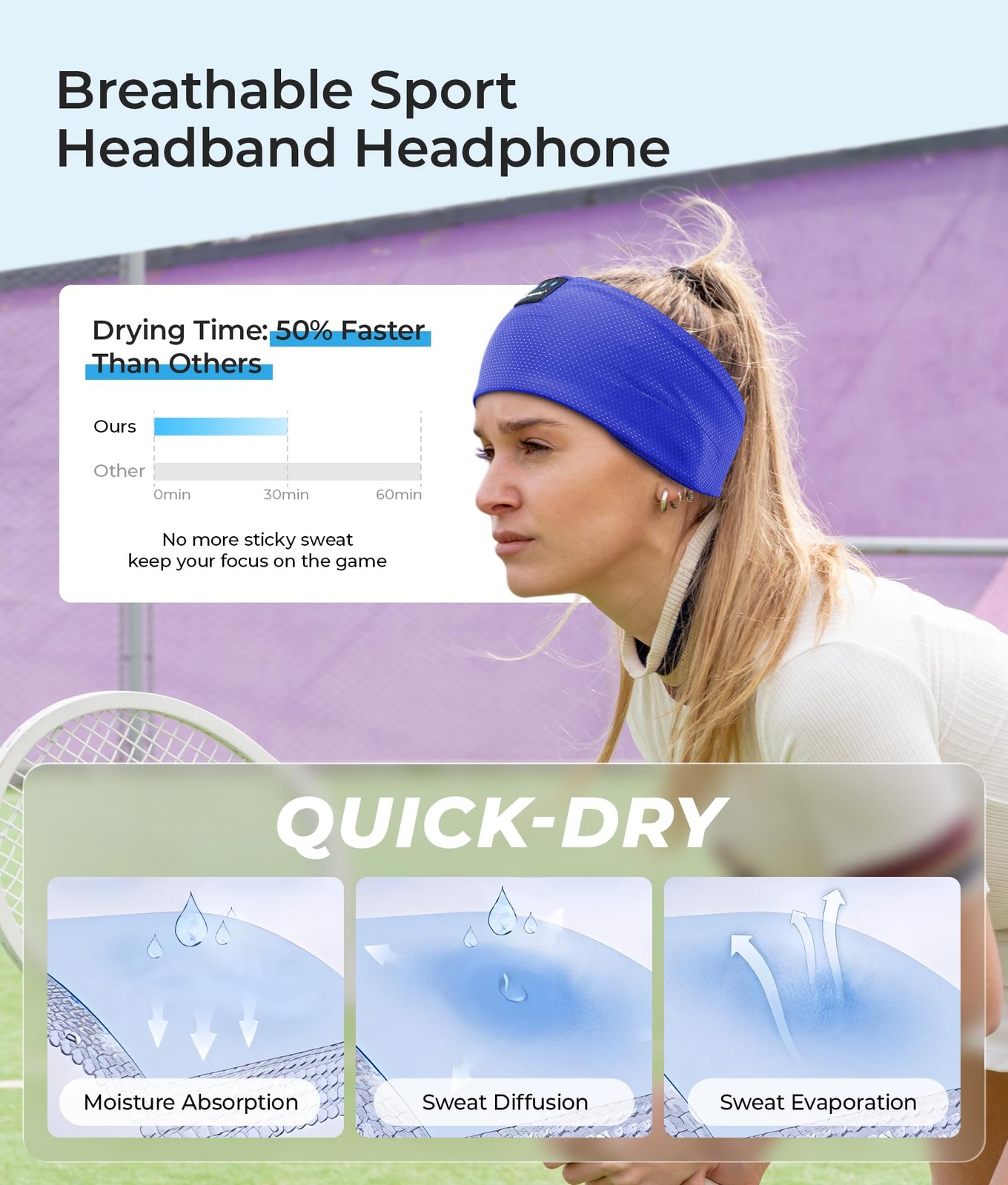 Sleep Headphones Bluetooth 5.4 Headphone, Sports Earphones with HD Stereo Spe…