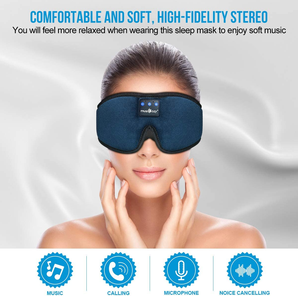 Sleep Headphones, Bluetooth . Sleep Mask Headband Headphones Sleeping Eye Mask,