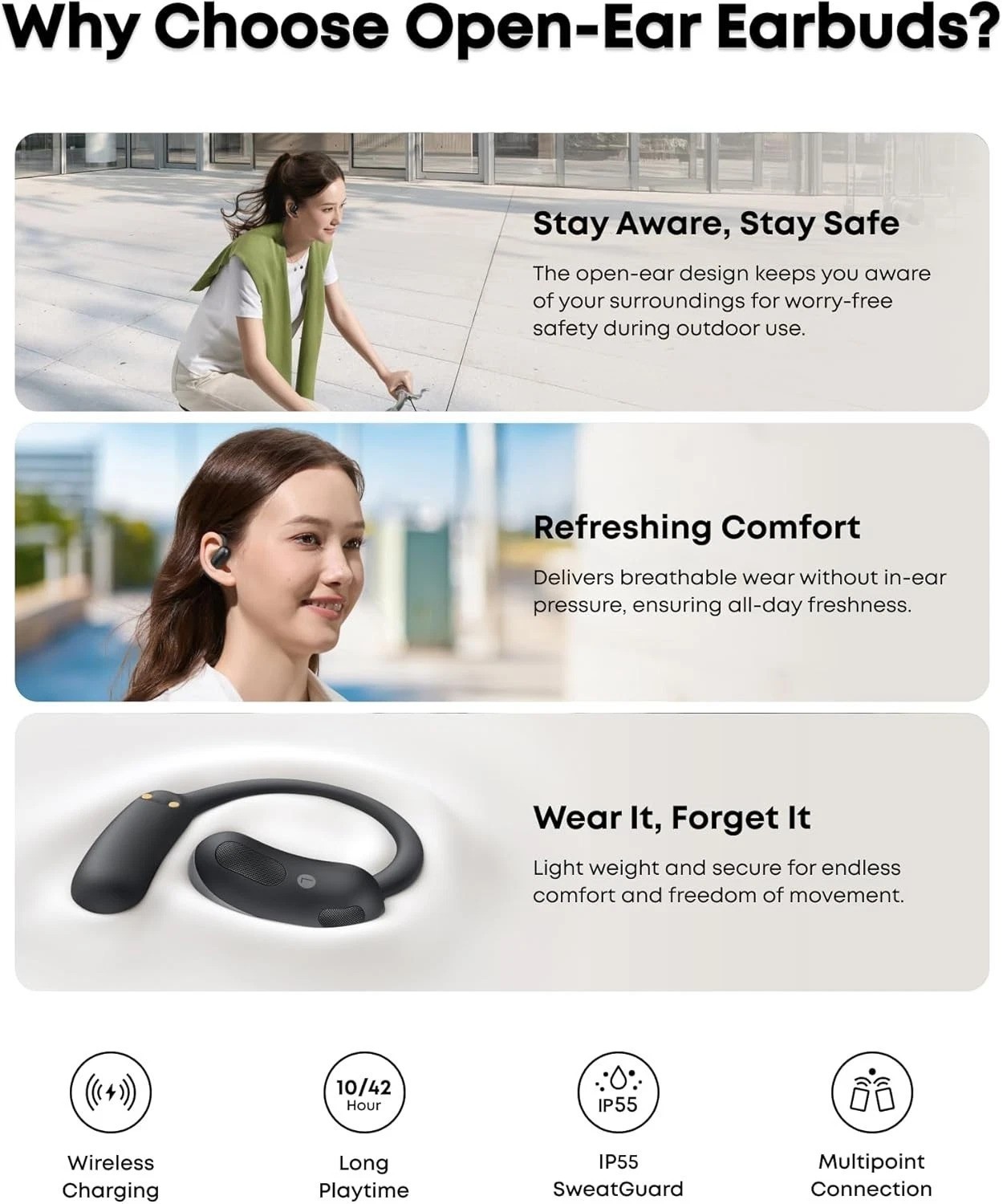 Hi-Res Audio & AI Clear Calls: AeroFit 2 Waterproof Earbuds with 10H Playback