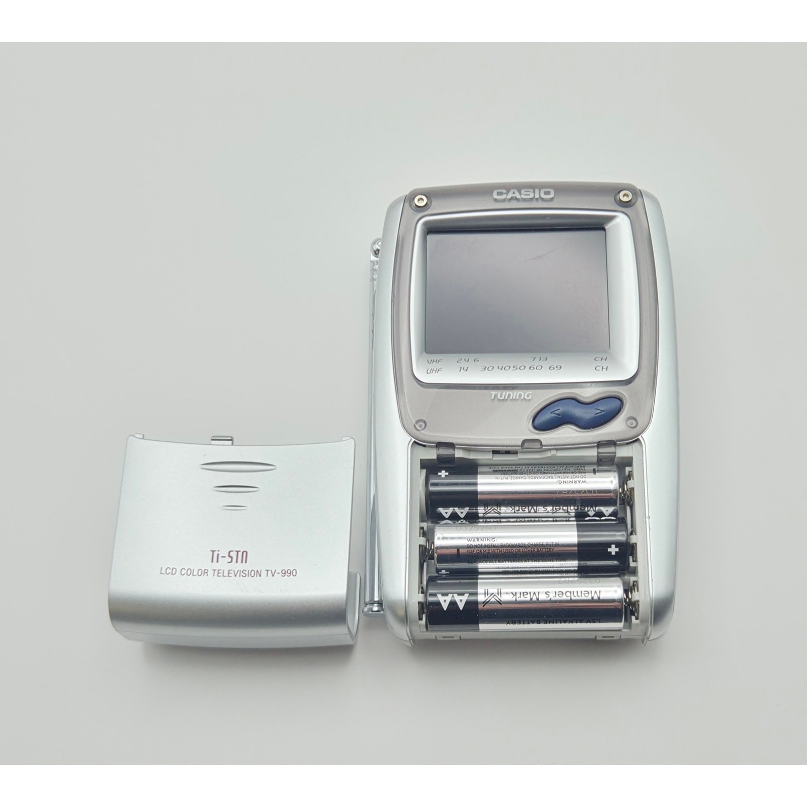 Casio TV-990B Ti-STN LCD Color Portable Pocket TV Analog Tested Powers On