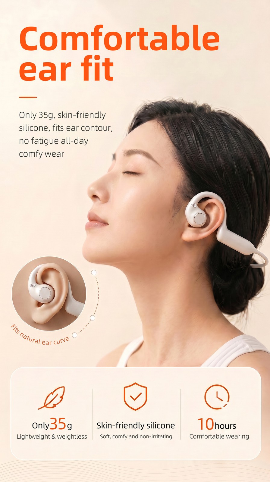 On Ear HeadphonesSports Earbuds 800MP Camera AI Voice Translate Video Recording
