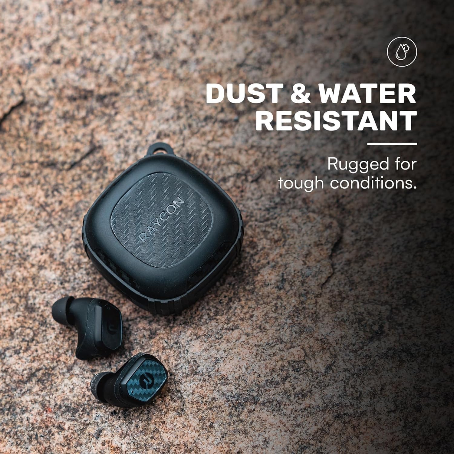 Raycon Impact Earbuds Military-Grade Impact Resistant, IP67 (Black)