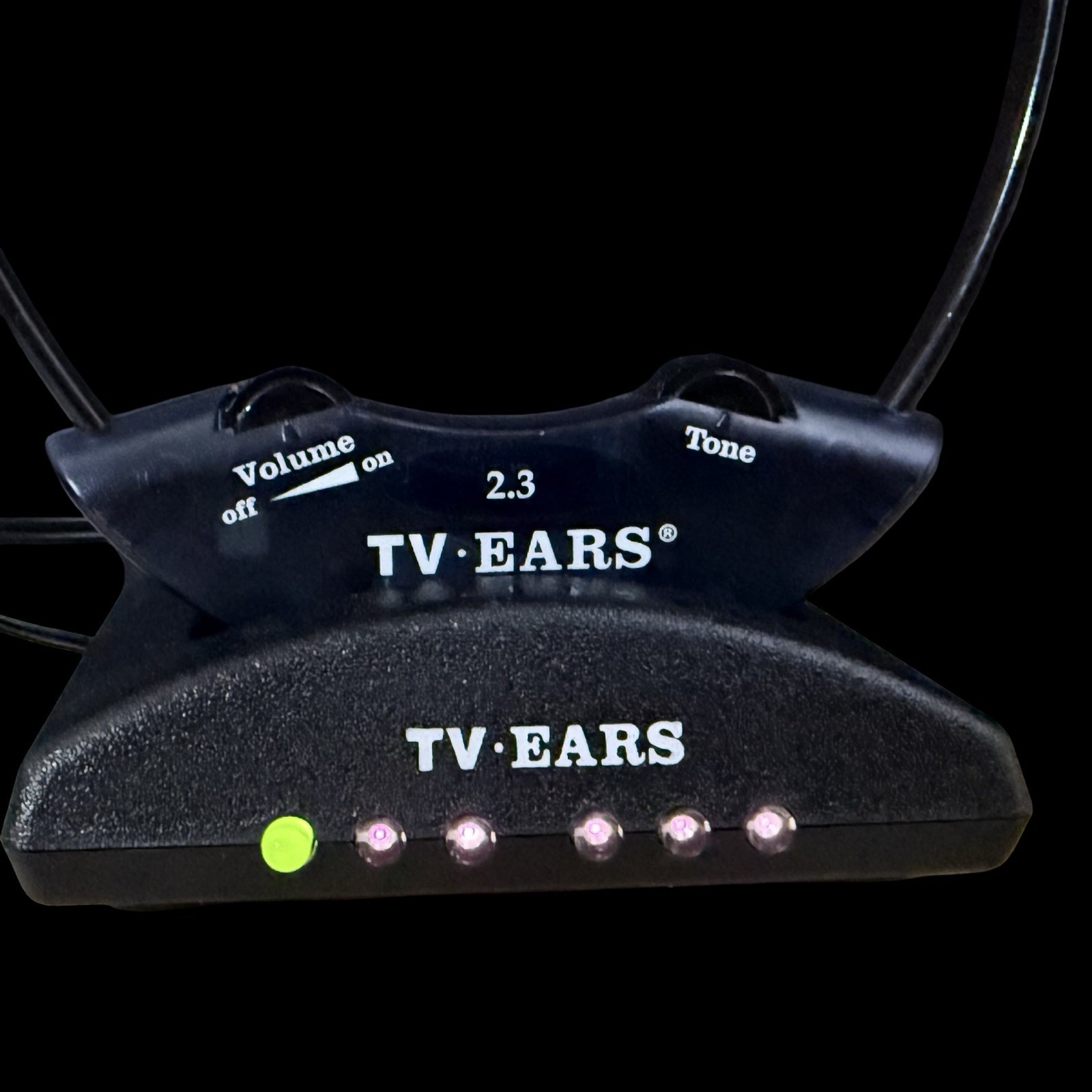TV Ears 2.3MHz Headphones w/ Charging Base Unit for Headphone System