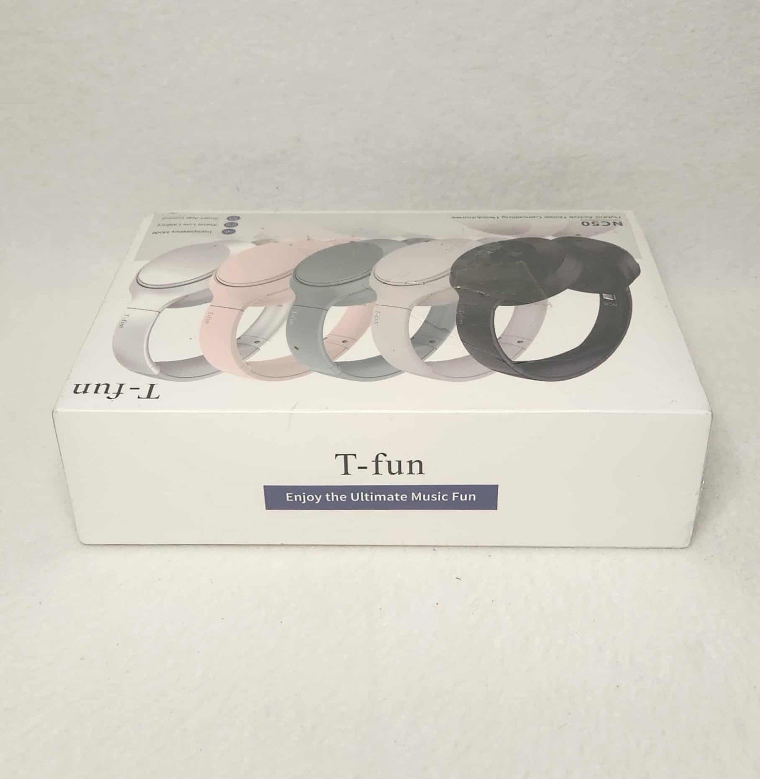 T-fun NC50 Hybrid Active Noise Cancelling Headphones Bluetooth 5.3, Mint Green