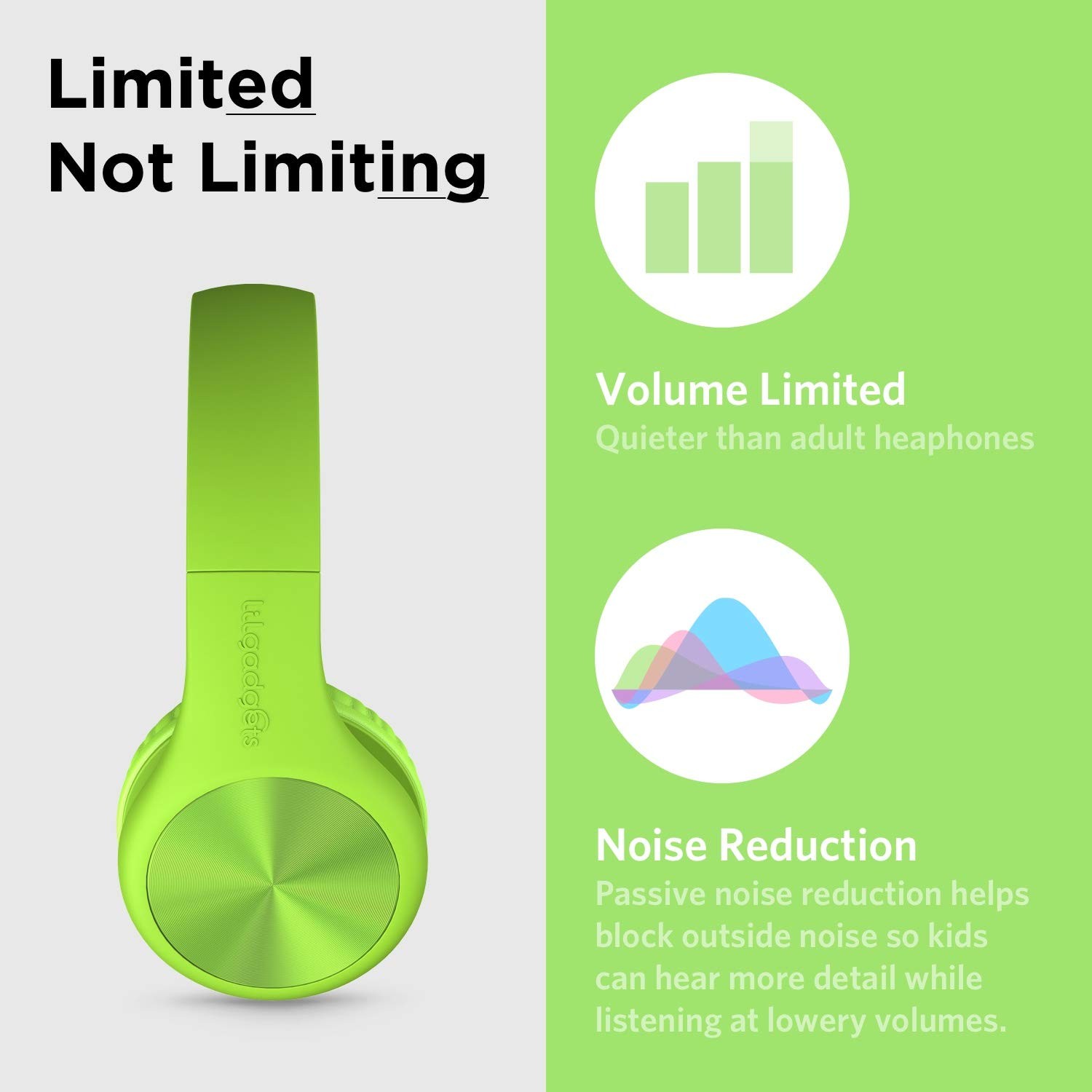 LilGadgets Connect+ Pro Wired Kids Headphones for School with Microphone, Vol…