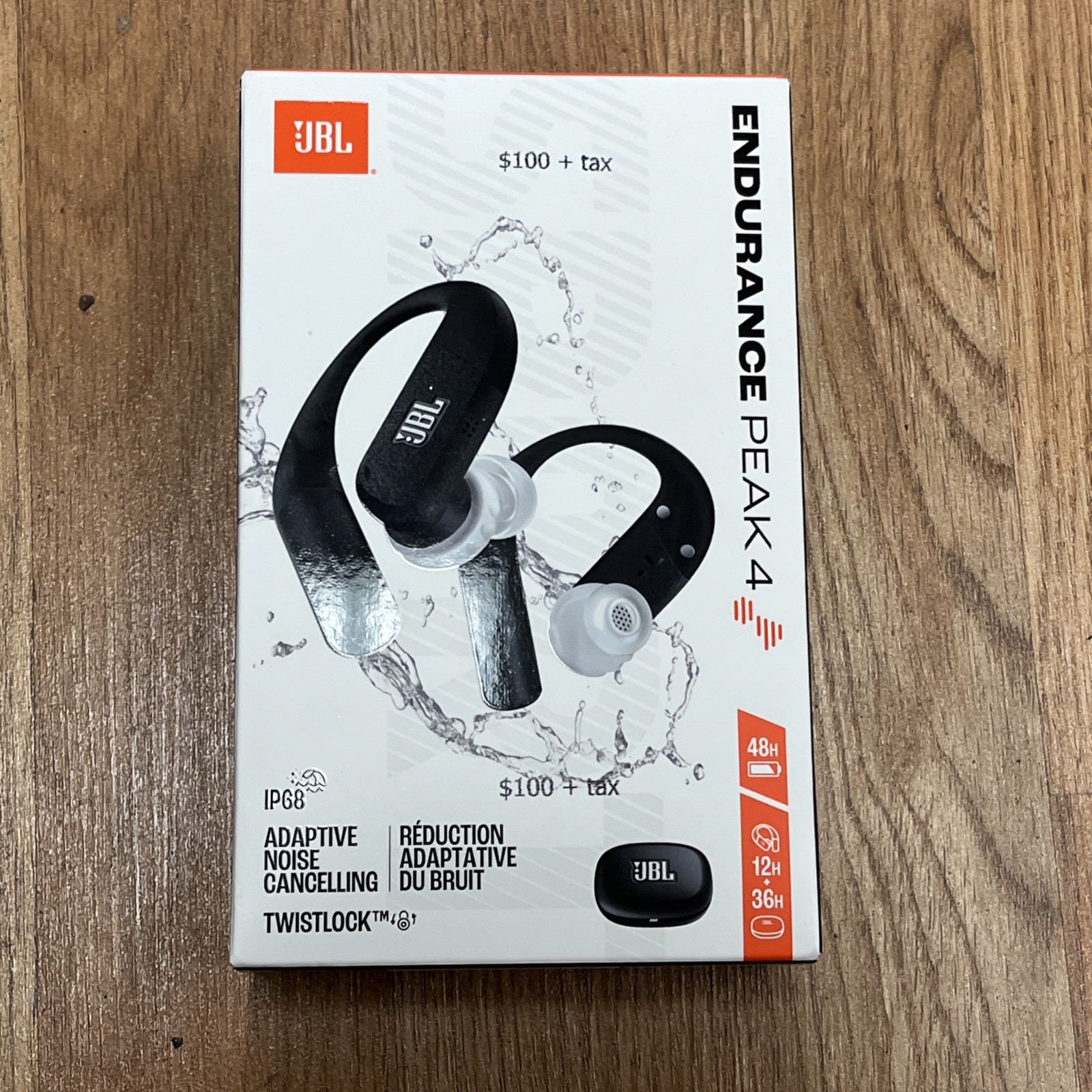 JBL Endurance Peak 4 True Wireless Bluetooth In-Ear Sport Headphones (Black)