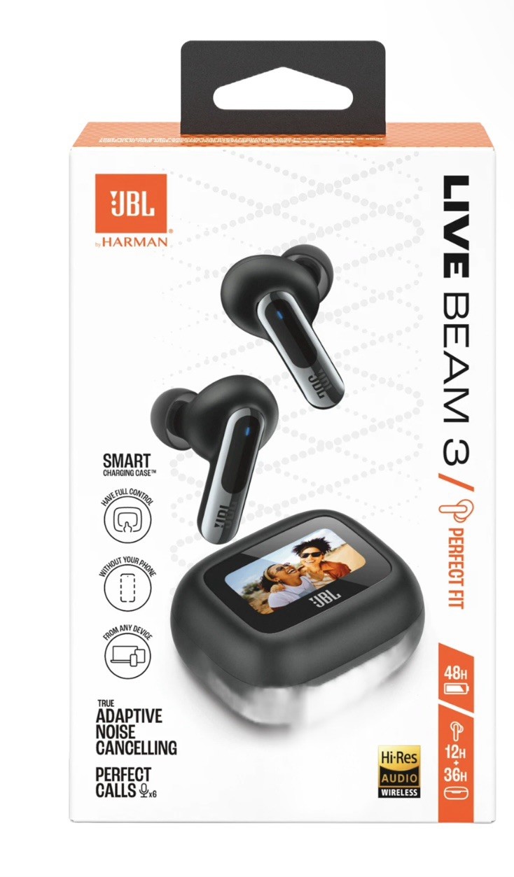 JBL Live Beam 3 True Wireless Bluetooth In-Ear ANC Earbuds Smart Case Black