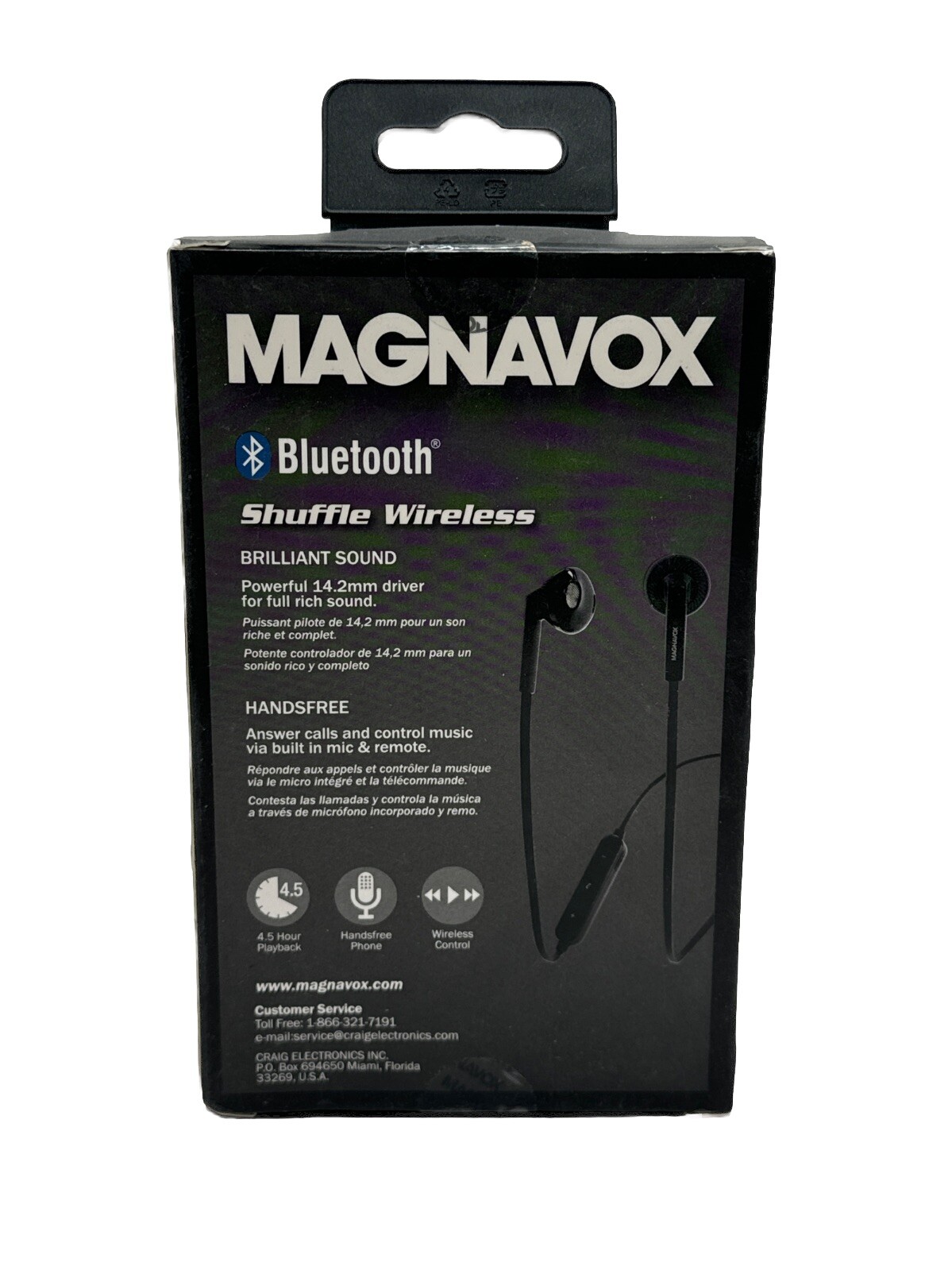 Magnavox Shuffle Wireless In-Ear Bluetooth Headphones