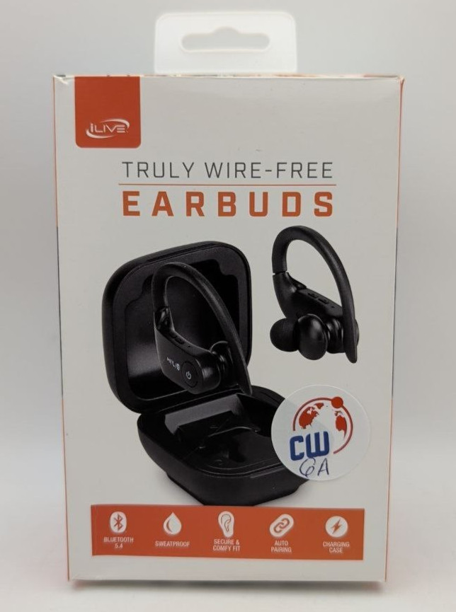 iLive Truly Wire-Free Sport Ear-hook Built-In Mic Wireless Stereo Sweat proof