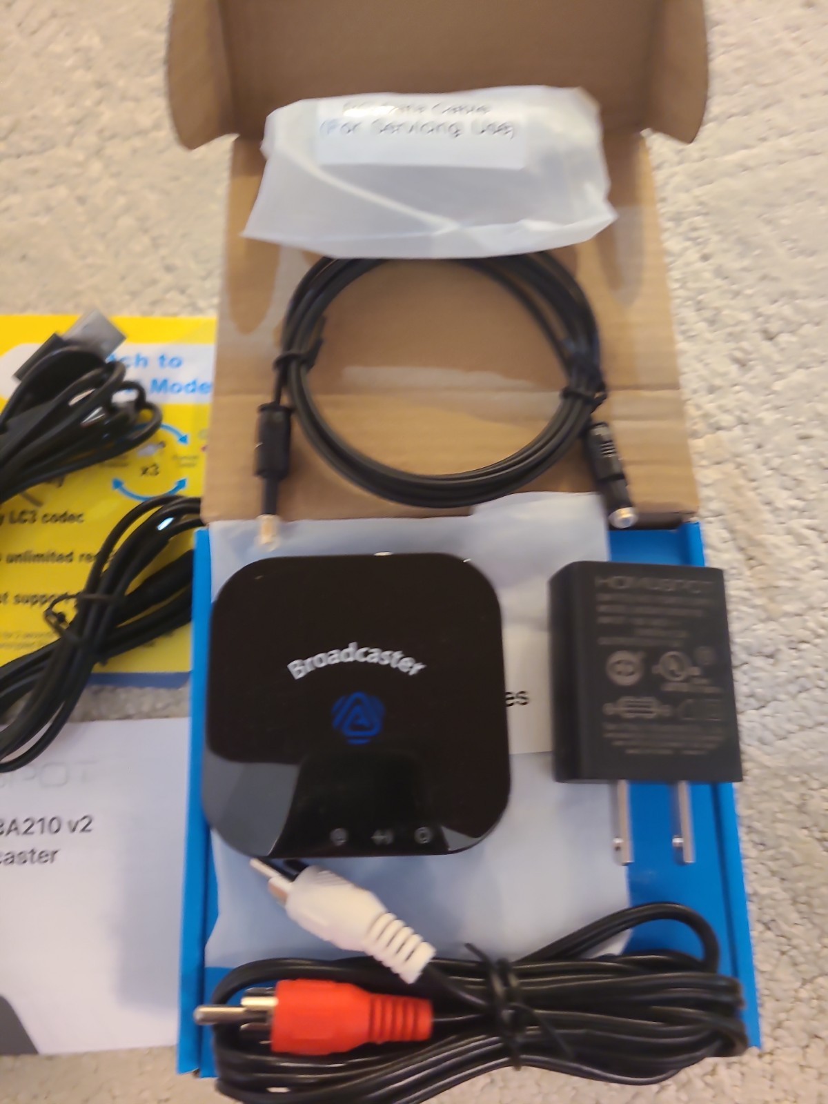 HomeSpot BA210 V2 Auracast TV Bluetooth Wireless Transmitter OPEN BOX