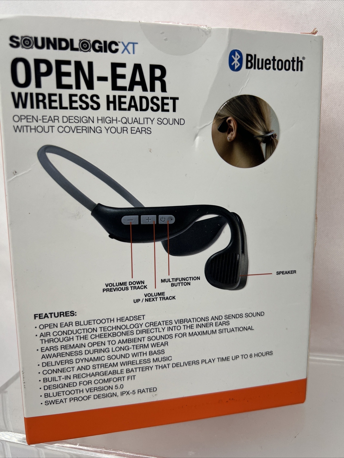SoundLogic XT Open-Ear Wireless Headset Bluetooth Light Microphone COMBINESHIP