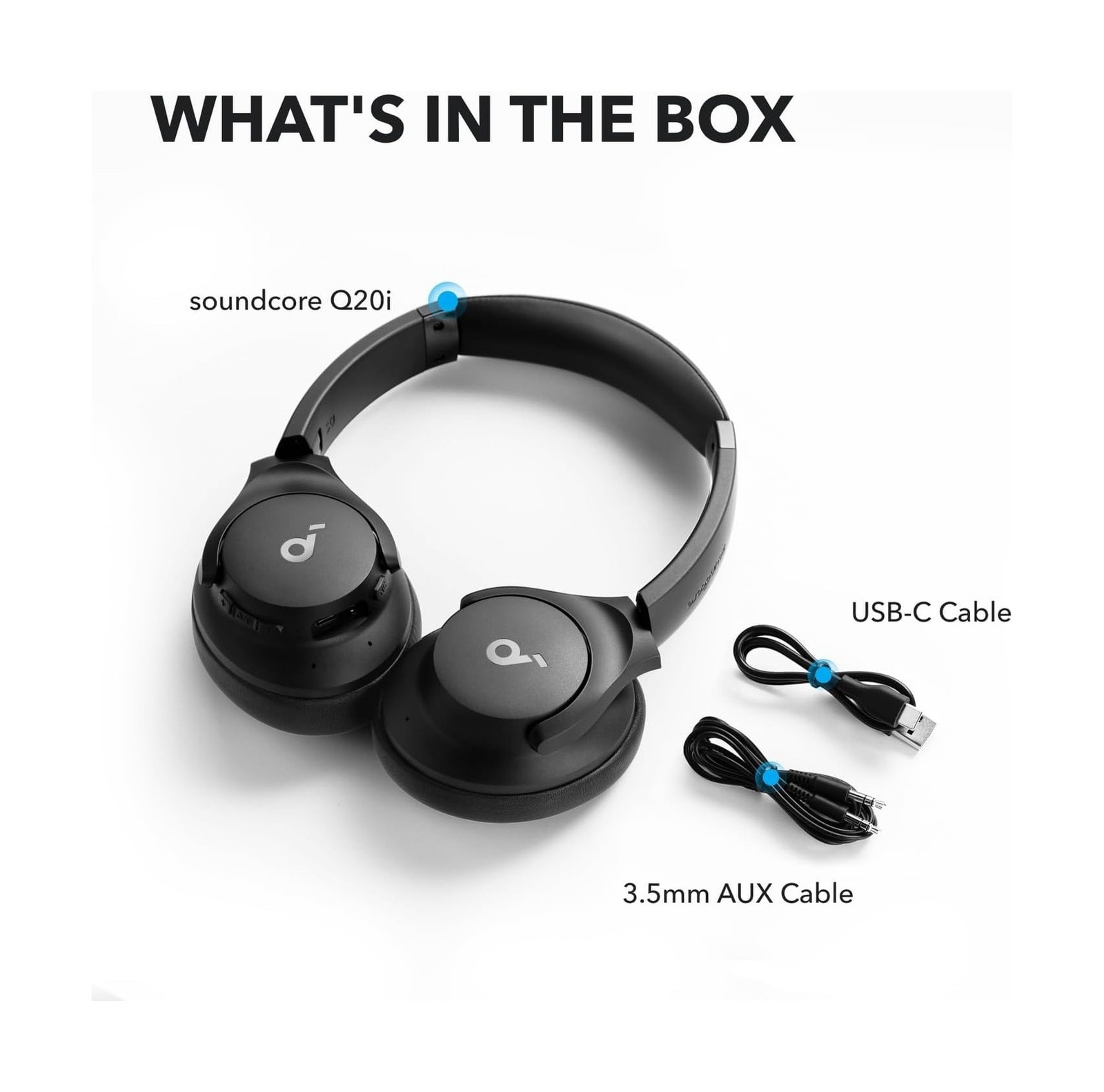 Soundcore by Anker Q20i Hybrid Active Noise Cancelling Headphones, Wireless O…