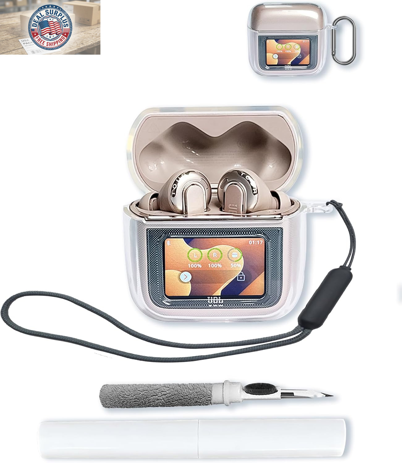 Case for JBL Tour PRO 3 Earbuds,Soft Protective,Shockproof, High Transparency T