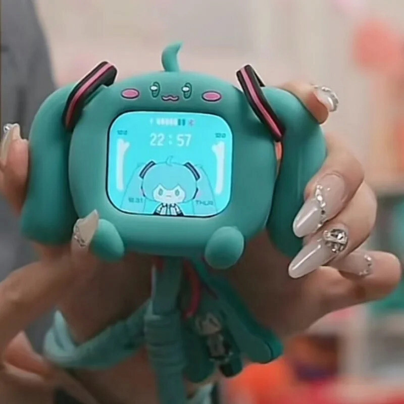 Anime Miku LCD Bluetooth Headphones Touch Screen iPhone Android Hatsune Earbuds