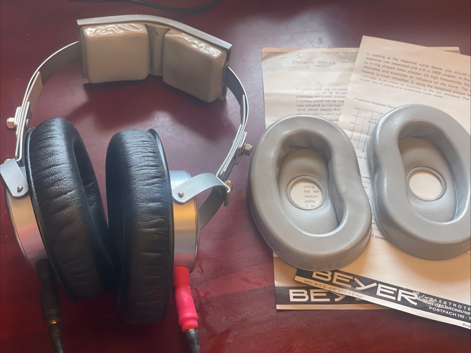 Beyer DT 48-S classic 5ohm, new pads, modded for detachable cables! Beyerdynamic