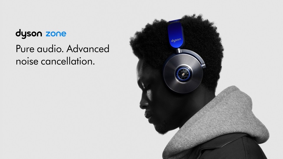 Dyson Zone Noise-Cancelling Headphones, Wireless Bluetooth, Ultra Blue,
