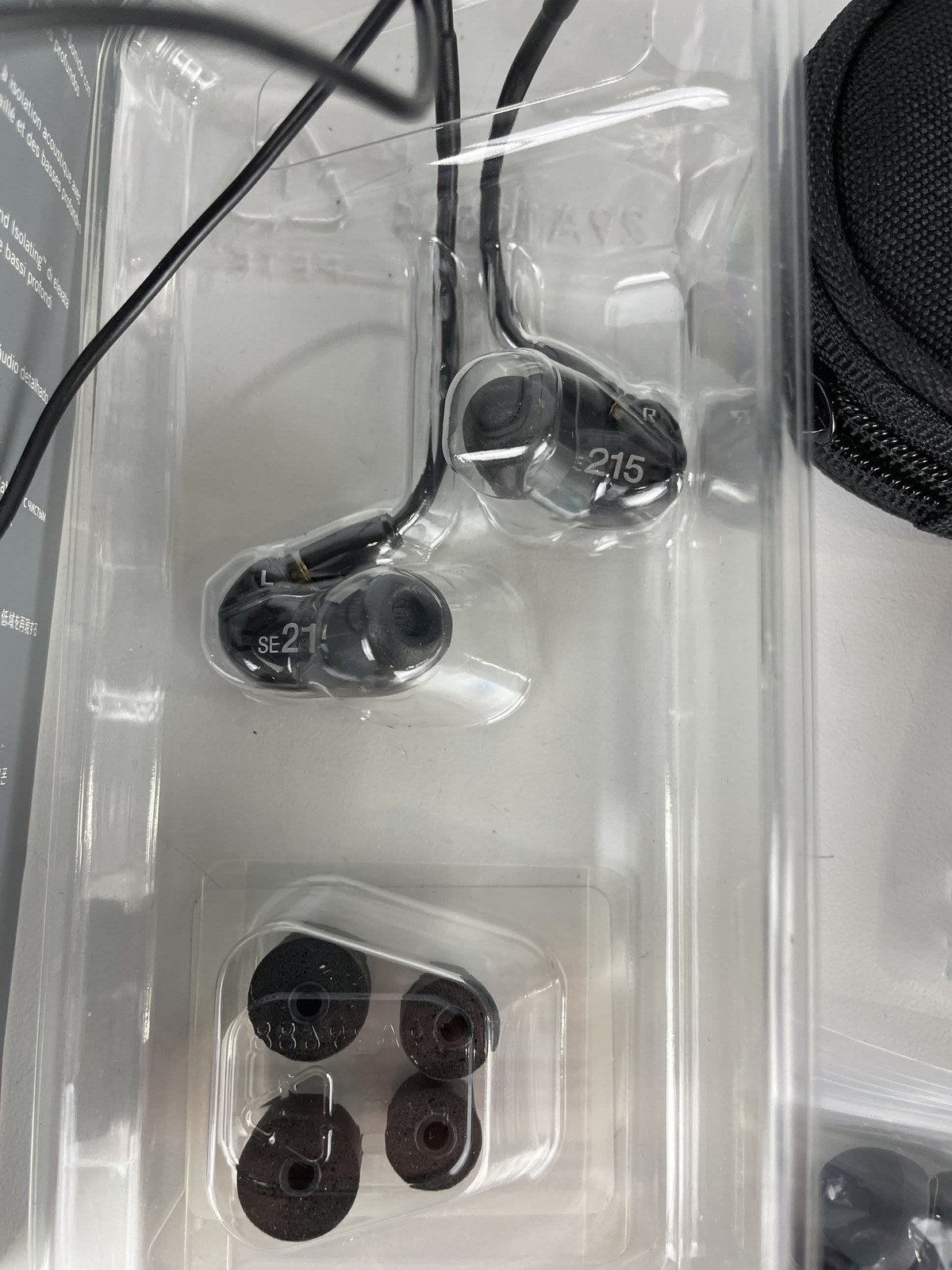 Open Box Shure SE215 Single Driver In-Ear Monitors, Black