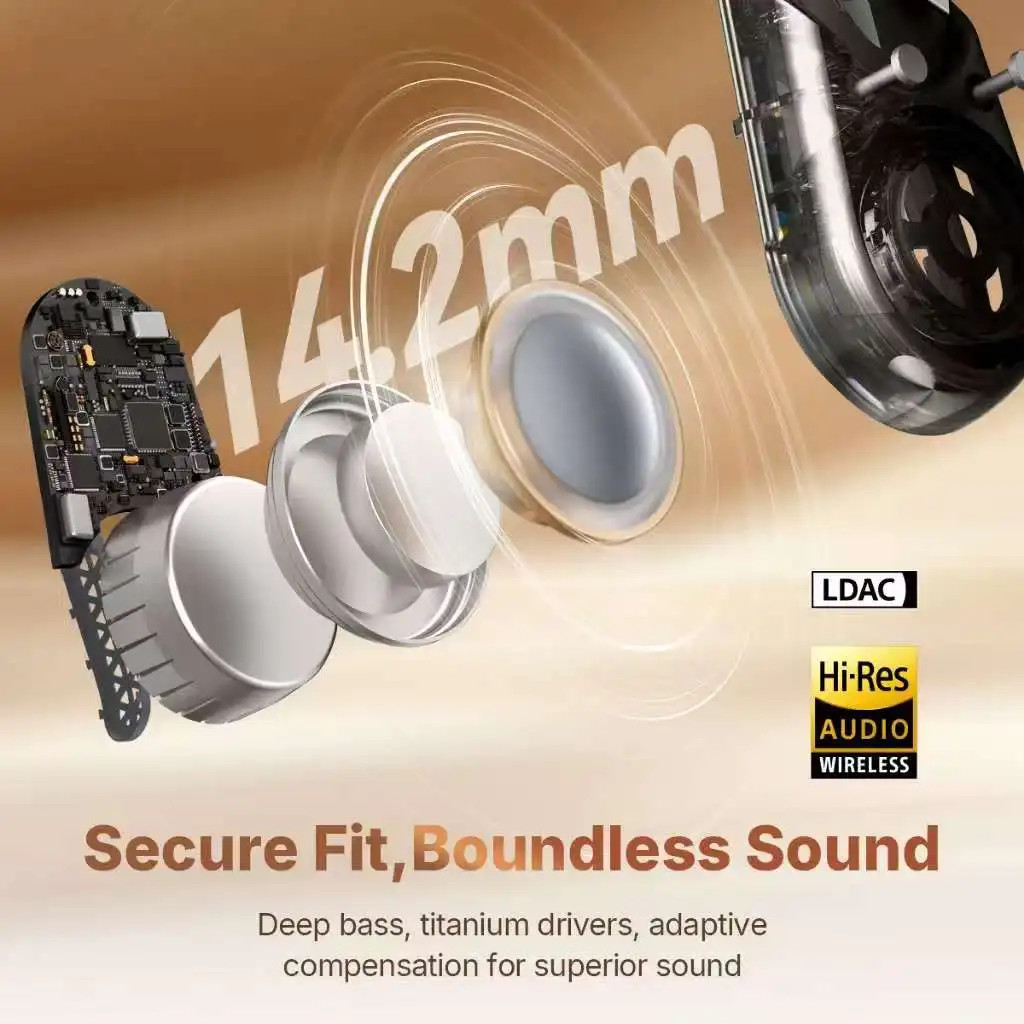 A6 Open Ear Bluetooth Earphones Ear Hook Headphones Hi-Res Wireless Audio IP55 W