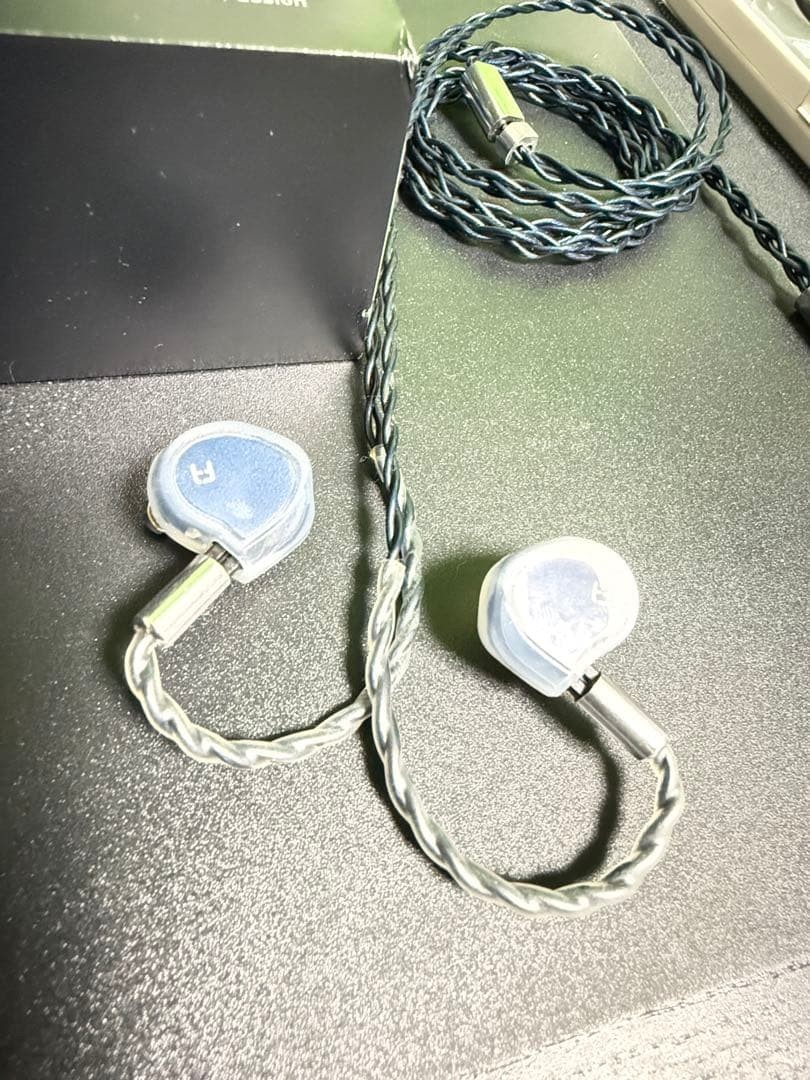 faudio DARK SKY Wired Earphones Custom In-ear Blue/Black with Case
