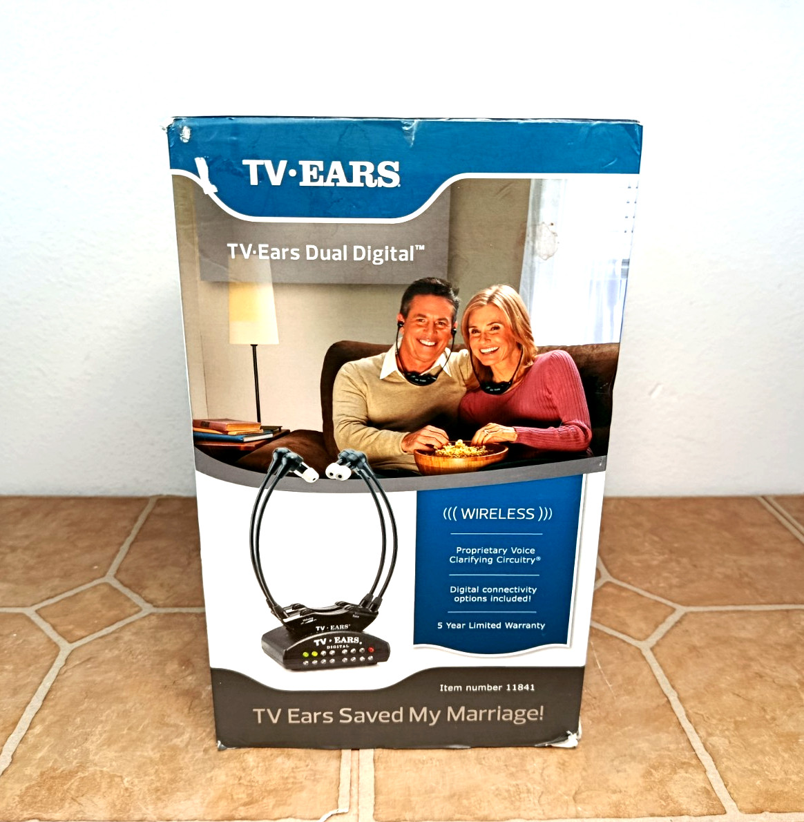 TV Ears Digital Wireless System Base & 1 Headset EUC w/ *New Battery*