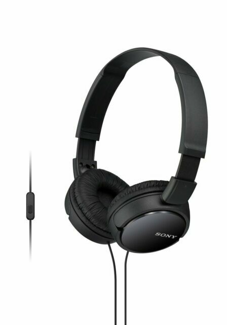 Sony MDR-ZX110AP Extra Bass Smartphone Headset – Black