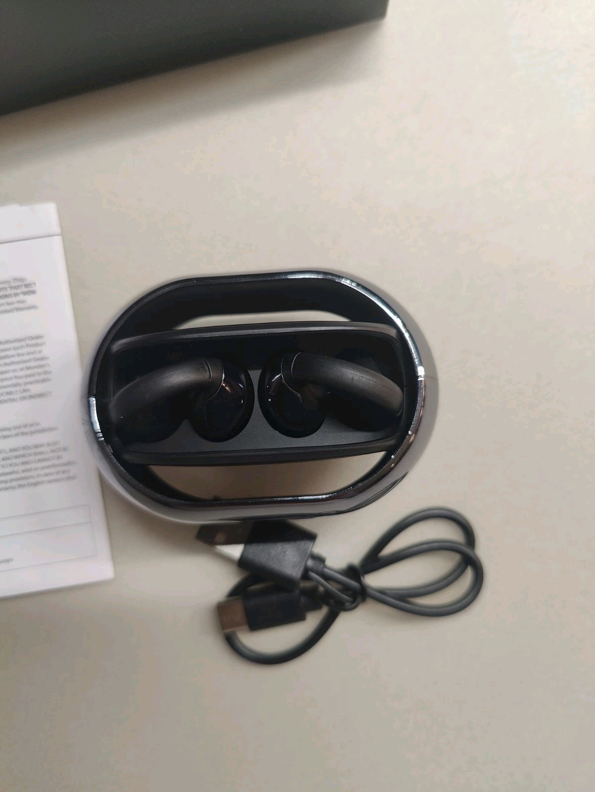 Monster AC600 Open Ear Wireless Bluetooth Earbuds Clip-On, Black