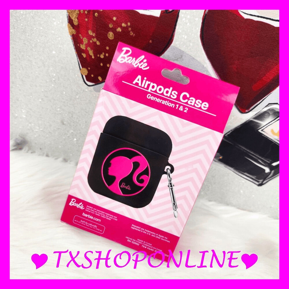 Barbie AirPods Case Pink Black Generation 1 & 2