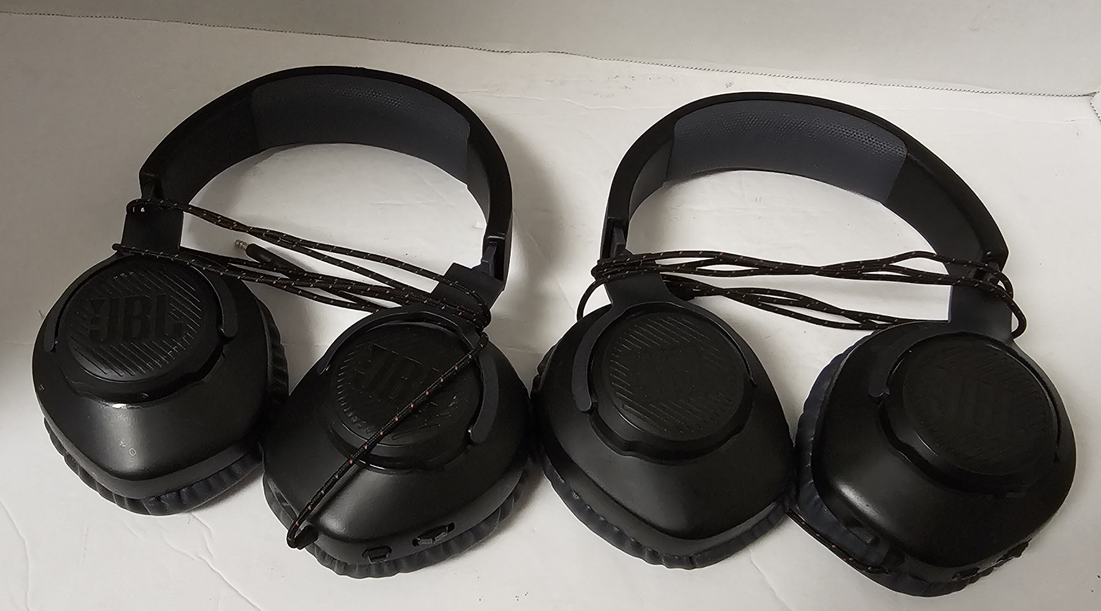 Lot Of 2 JBL Quantum 100 Wired Over-Ear Gaming Headphones Large Black