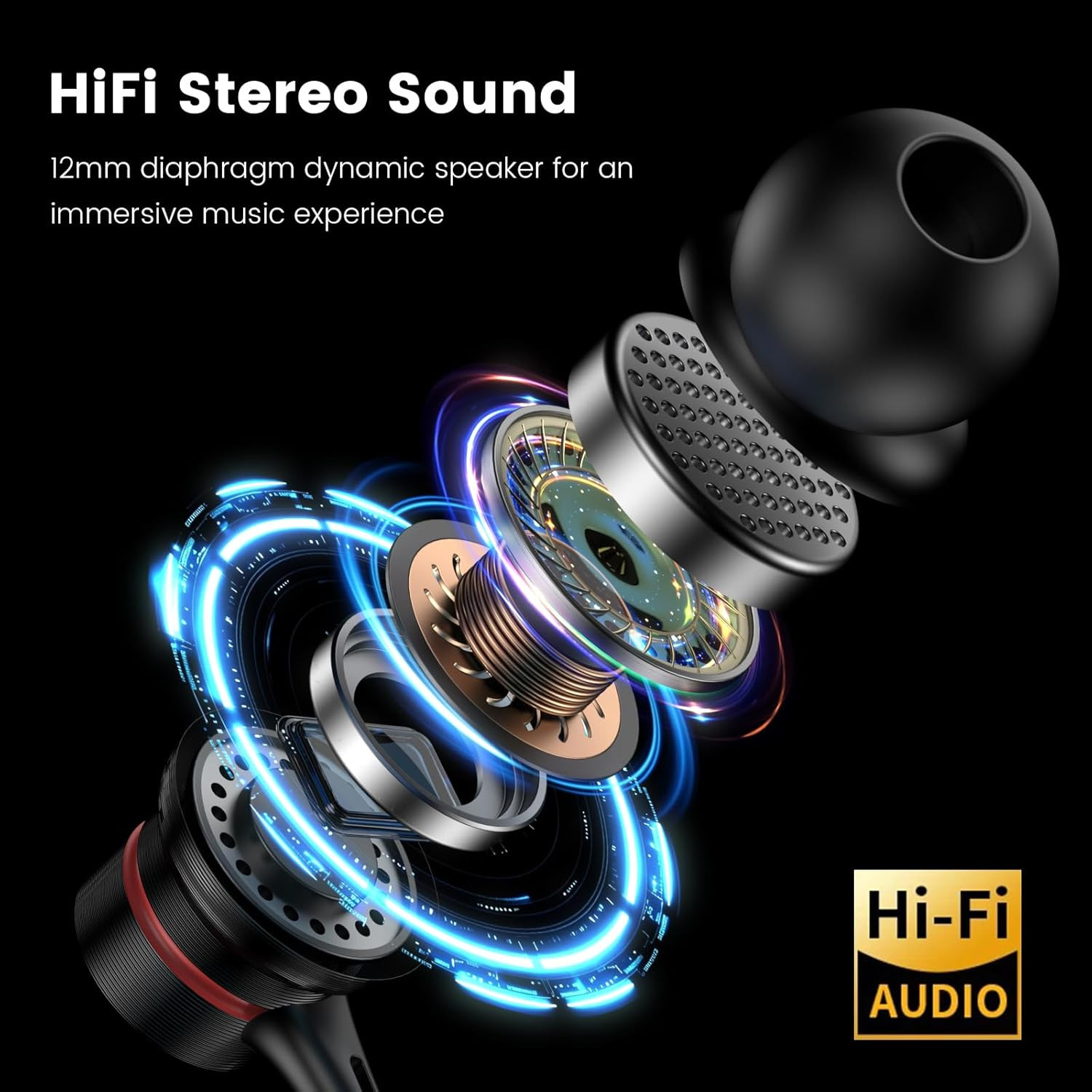 USB C Headphones, Wired Earbuds In-Ear Type C Earphone, Microphone & Volume Cont