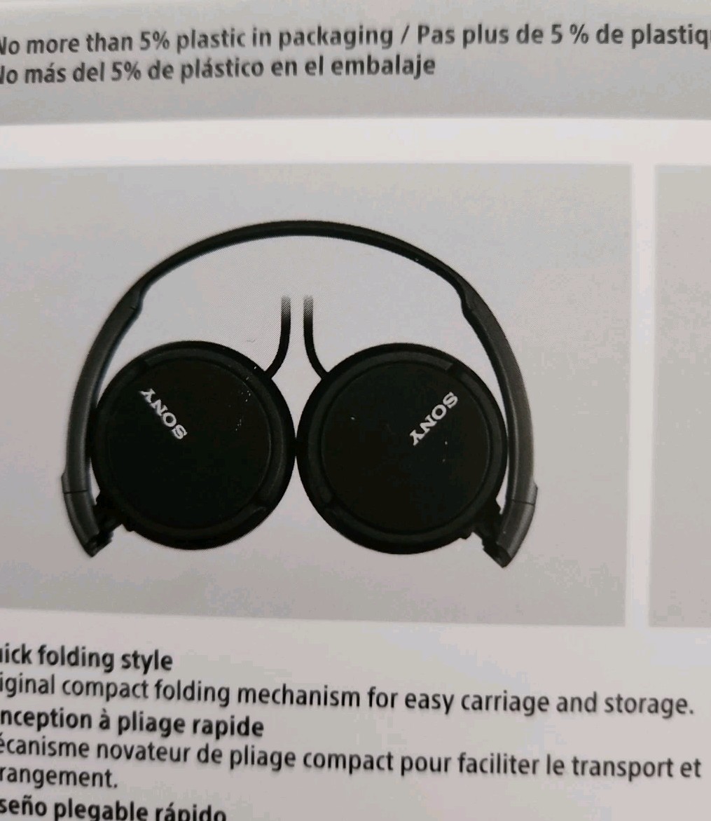 SONY MDR ZX110 Wired Stereo Headphones – Black Sealed 4 Pack ($7 Per Piece)