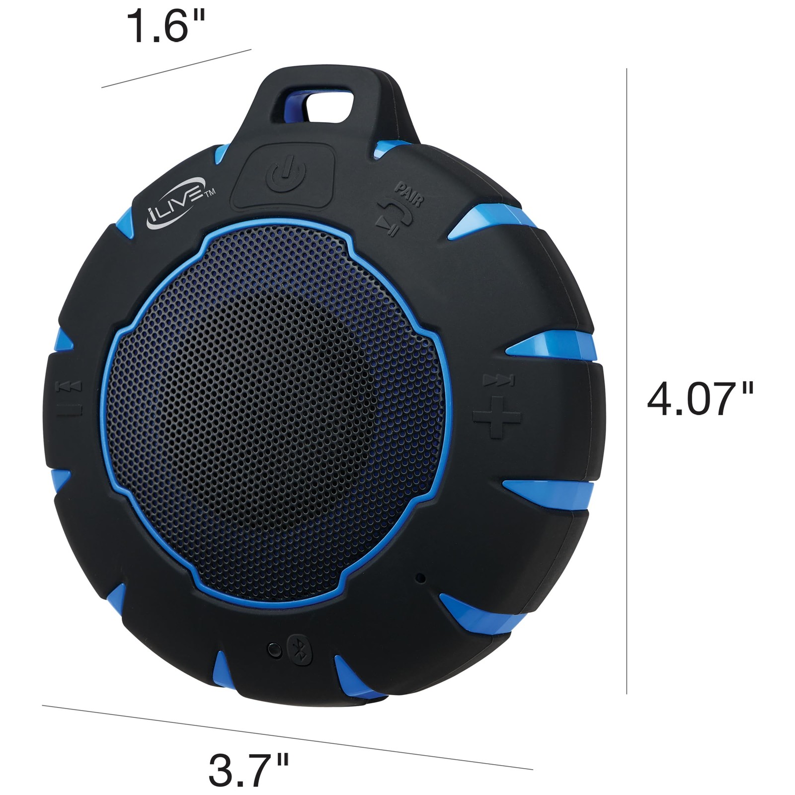 iLive Electronics Waterproof Wireless Speaker, Includes No Size, Black/Blue