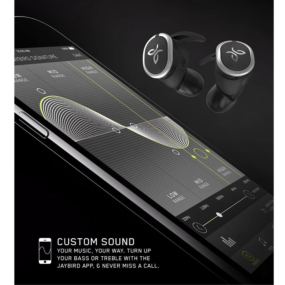 Jaybird RUN True Wireless Bluetooth Headphones Sweat-Proof Water Resistant Jet