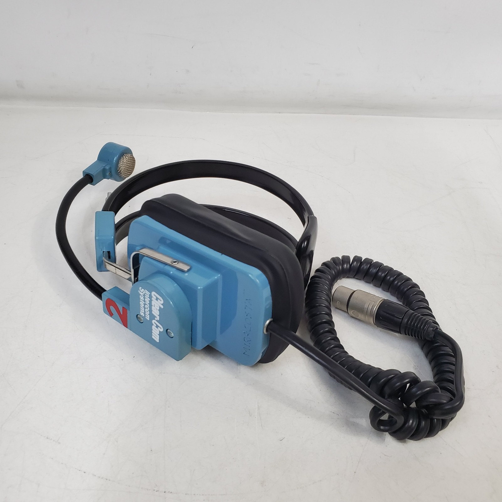 Vintage Clear-com Blue Single Muff Production Headset 4-Pin Female XLR