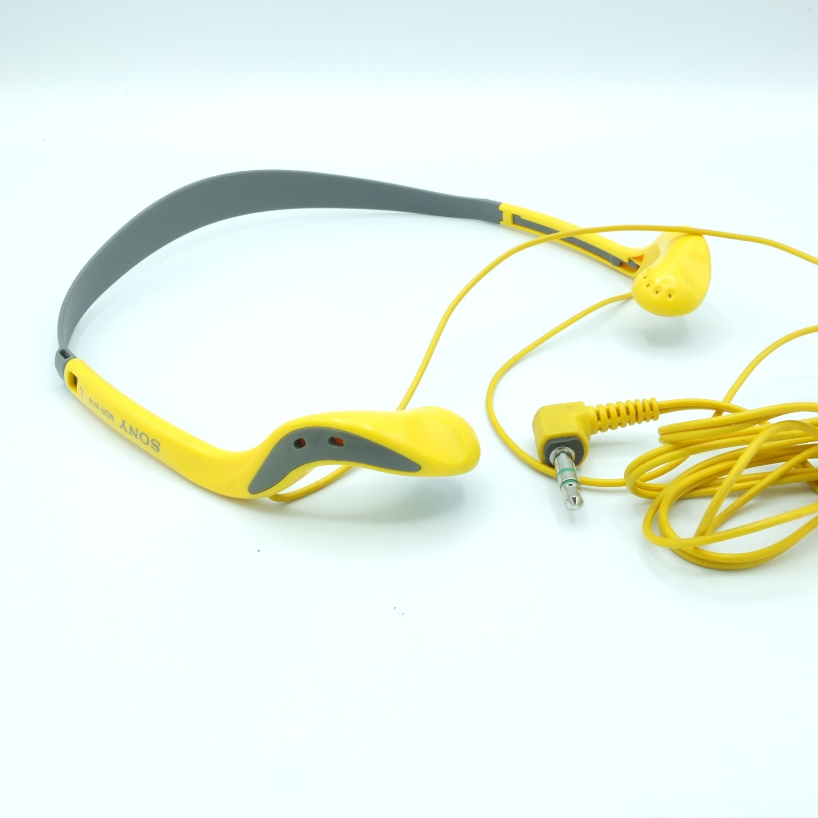 Genuine Sony Walkman MDR-W14 SPORTS Yellow Headphones Walkman Vintage