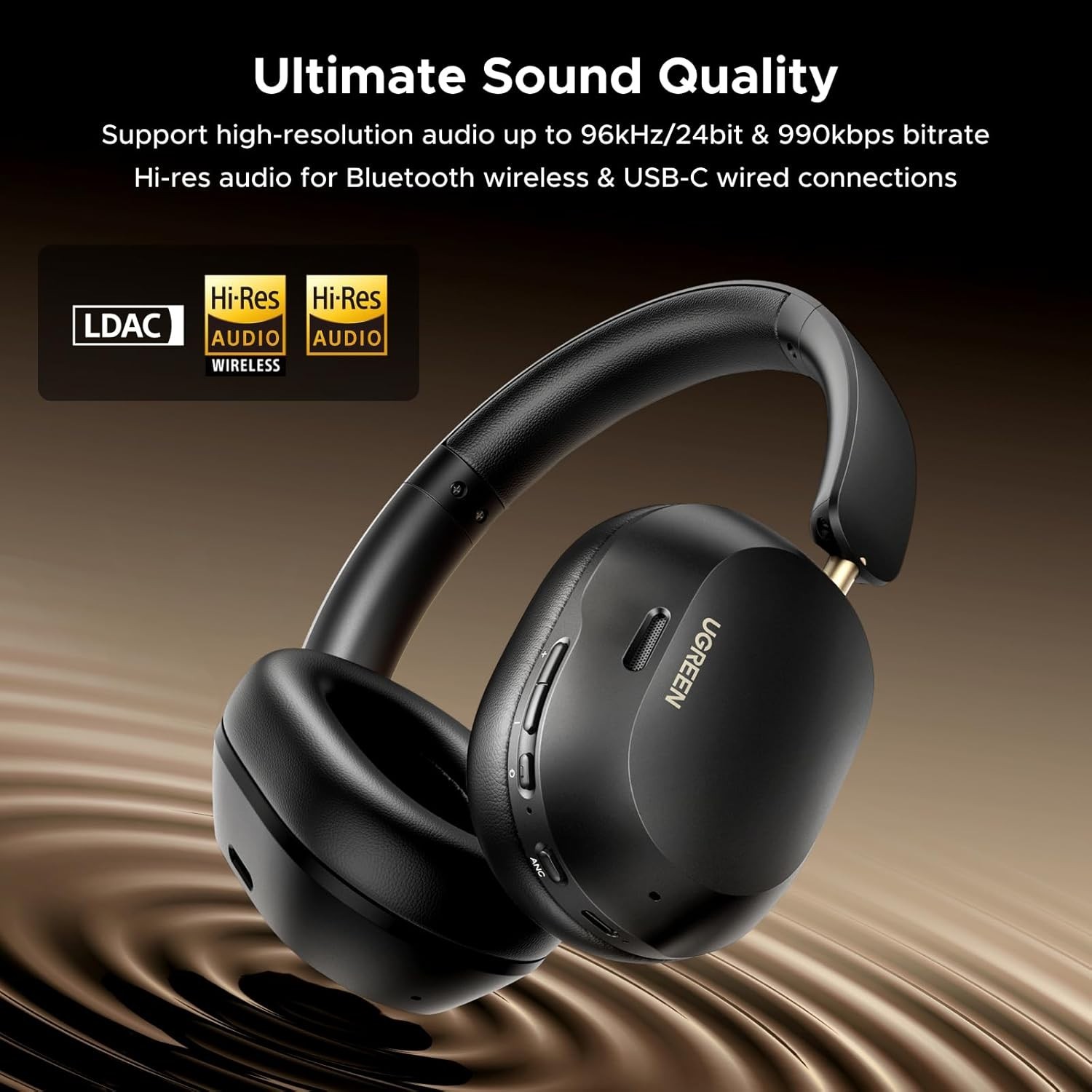 HiTune Max5C Over-Ear Wireless Headphones – 75H Playtime, ANC & Spatial Audio