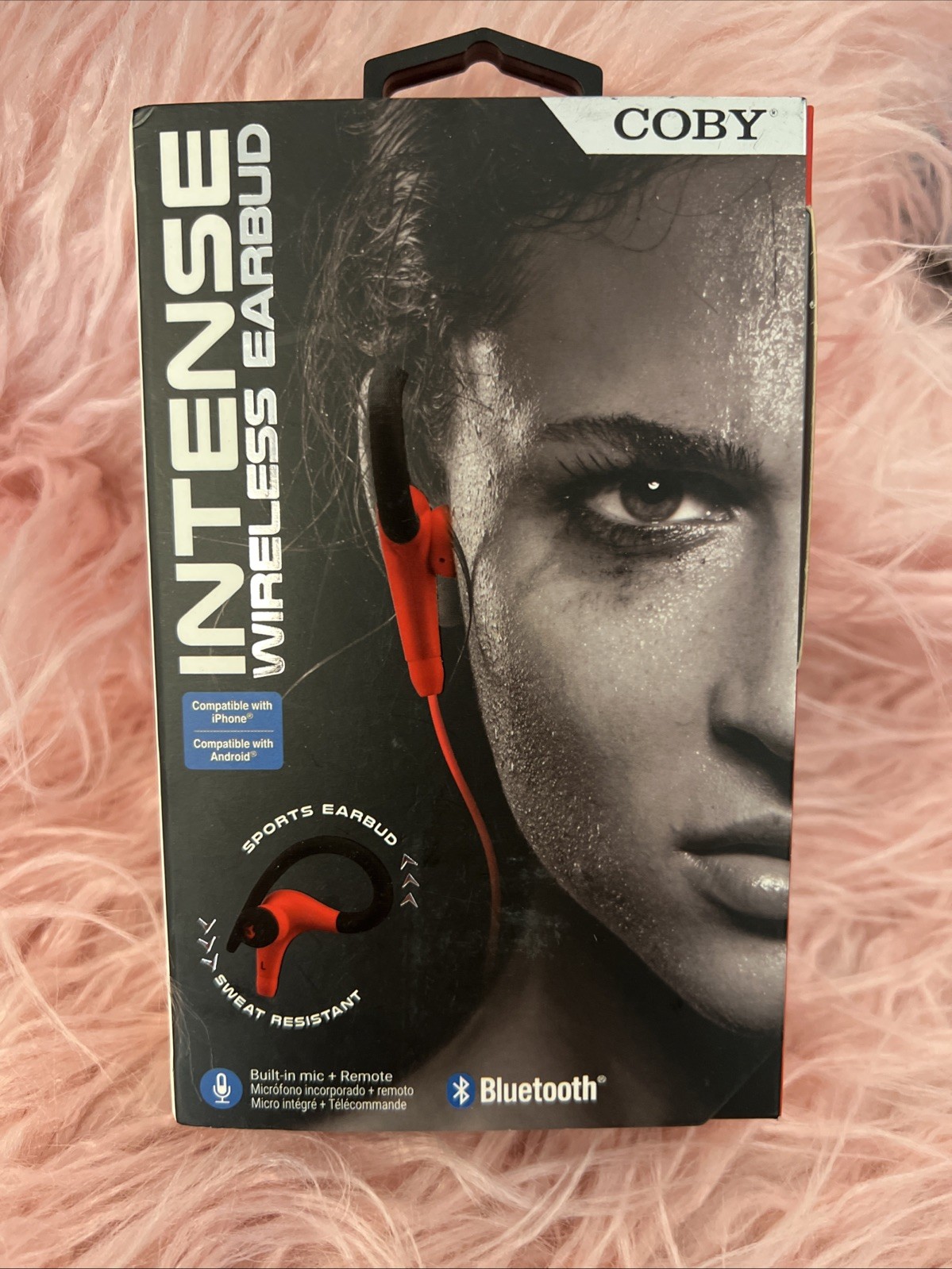 COBY INTENSE WIRELESS EARBUDS BLUETOOTH SPORTS EARBUD SWEAT RESISTANT WITH MIC