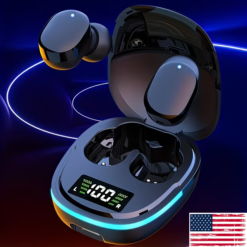 TWS Wireless Earbuds w/Deep Bass Stereo Sound Headphones in-Ear Sports Headset