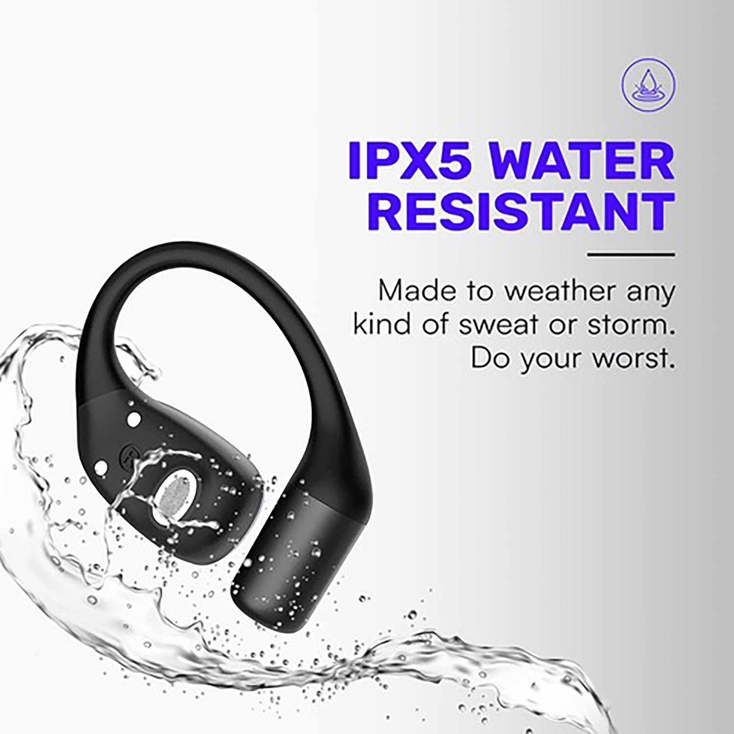 Essential Open-Ear Earbuds, Mic, Earhooks, DSP, 36-Hr Playtime, IPX5